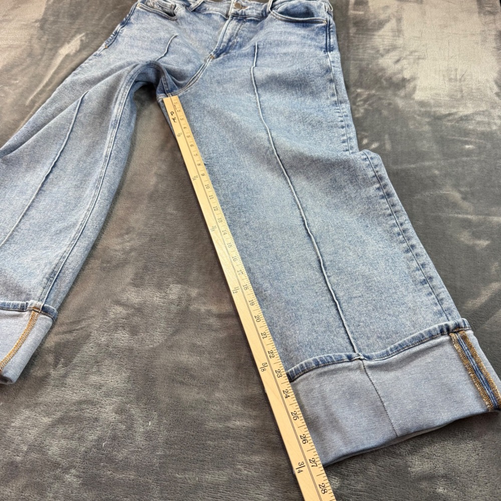 Dear John Holly Straight Leg Women's Jeans Front Seam Cuffed Size 31 High Rise - Picture 7 of 10